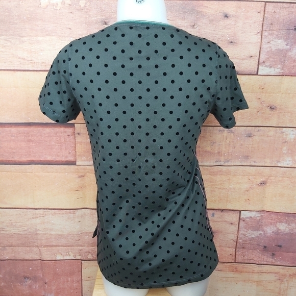 𝅺Velvet polka dot shirt size XS - Picture 5 of 8